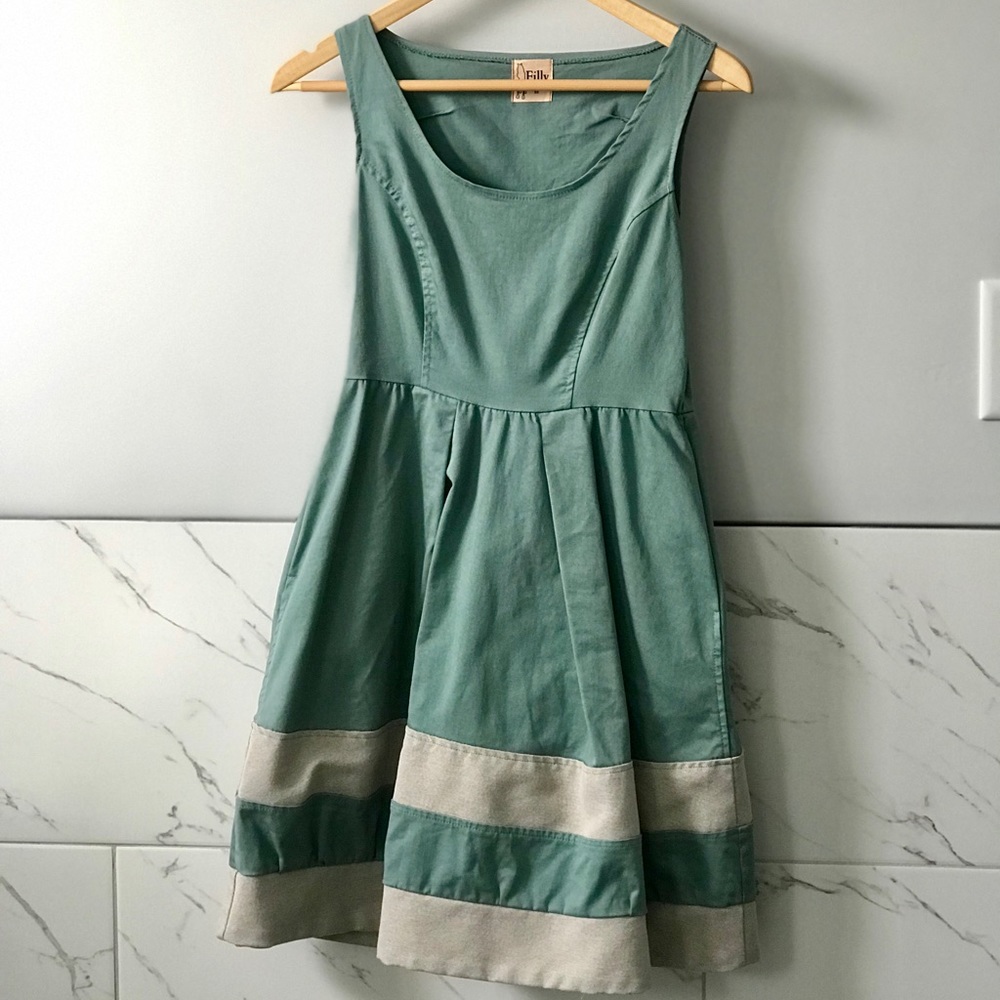 Filly Designs Green Canvas Dress